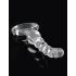 Icicles No. 67 - Beaded Glass Dildo with Grip Ring (Transparent) 