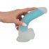 You2Toys Glow in the Dark - Suction Cup Glowing Dildo with Testicles (Blue) 