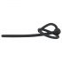 Silicone Glans Ring with Hollow Urethral Rod (Black) 