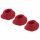 Womanizer Premium S - Replacement Suction Caps Set - Red (3-pack) 