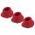 Womanizer Premium M - Replacement Suction Heads Set - Red (3pcs) 