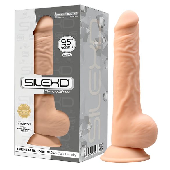 Silexd 9.5 - Suction Cup Dildo - 24cm (Natural) 