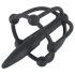 Silicone Glans Cage with Urethral Plug (Black) 