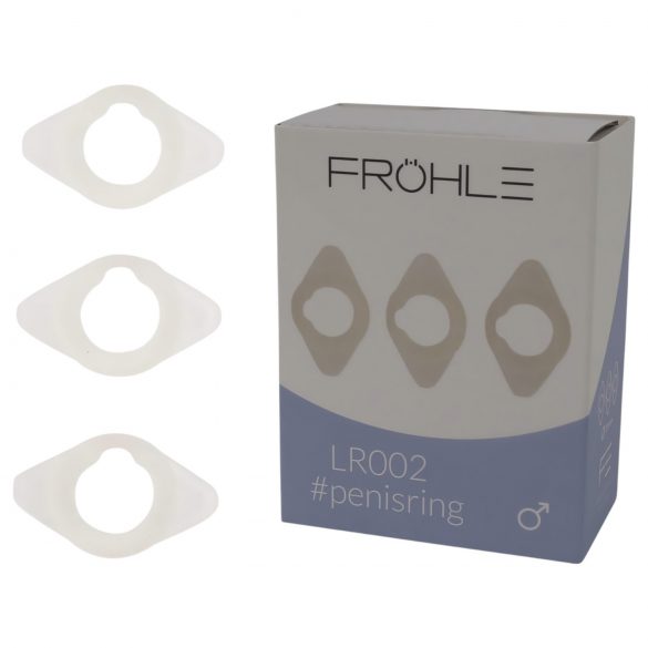 Fröhle LR002 (2.1cm) - Medical Silicone Ring Set for Men (3 Pieces)