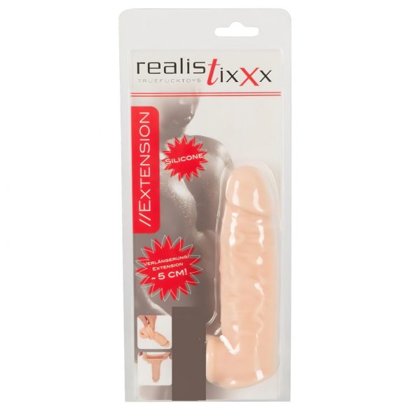 Realistixxx - Cock Sleeve with Testicle Ring - 6.3in (Natural) 