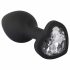 You2Toys Butt Plug - Black Anal Dildo with White Gem 