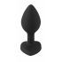 You2Toys Butt Plug - Black Anal Dildo with White Gem 