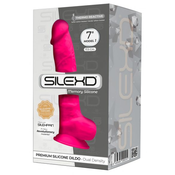 Silexd 7 - Flexible Suction Cup Dildo - 17.5cm (Pink) 