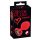 You2Toys Heart-Shaped Anal Plug M with Black Gem - Medium (Red) 