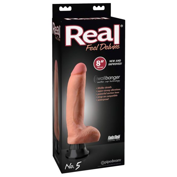 Real Feel Deluxe No.5 - Realistic Vibrator (Natural) 