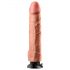 Real Feel Deluxe No.12 - realistic vibrator with testicles (natural)