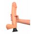 Real Feel Deluxe No.12 - realistic vibrator with testicles (natural)