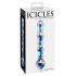 Icicles No. 08 - wavy, double-ended, glass dildo (translucent-blue)