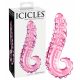 Icicles No. 24 - Ribbed Glass Dildo (Pink) 