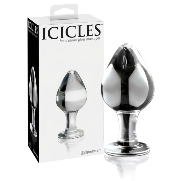 Icicles No. 25 - Tapered Glass Anal Dildo (Transparent)