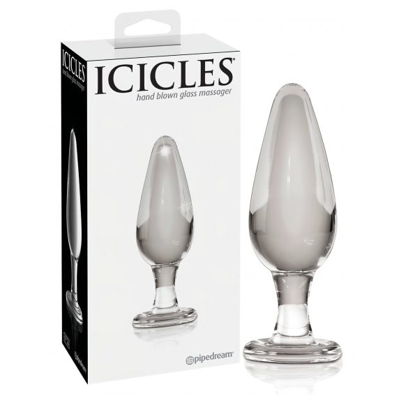 Icicles No. 26 - Tapered, Glass Anal Dildo (Clear) 