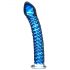 Icicles No. 29 - Spiral Glass Dildo with Penis Shape (Blue)