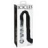 Icicles No. 38 - Leather Whip Glass Dildo (Clear-Black) 