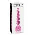 Icicles No. 43 - Beaded Heart Glass Dildo (Pink) 