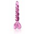 Icicles No. 43 - Beaded Heart Glass Dildo (Pink) 