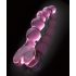 Icicles No. 43 - Beaded Heart Glass Dildo (Pink) 