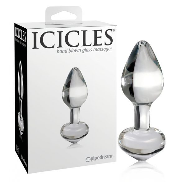 Icicles No. 44 - Tapered Glass Anal Dildo (Transparent) 