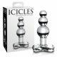 Icicles No. 47 - Triple Beaded Glass Anal Dildo (Translucent)