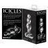 Icicles No. 47 - Triple Bead Glass Anal Dildo (Clear) 