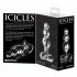 Icicles No. 47 - Triple Beaded Glass Anal Dildo (Translucent)