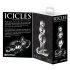 Icicles No. 47 - Triple Beaded Glass Anal Dildo (Transparent)