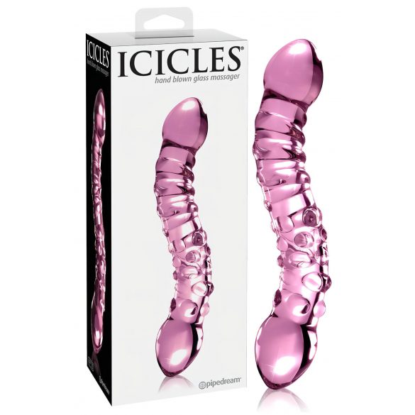 Icicles No. 55 - Double-Ended G-Spot Glass Dildo (Pink) 