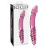 Icicles No. 57 - Double-Ended Glass Dildo with Penis (Pink)