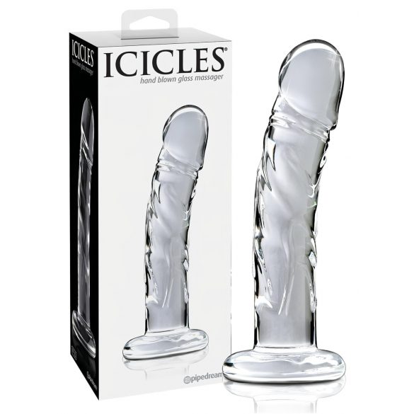 Icicles No. 62 - Glass Penis Dildo (Transparent) 