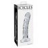 Icicles No. 62 - glass dildo with penis shape (transparent)