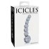 Icicles No. 66 - Curved, Beaded Glass Dildo (Transparent)