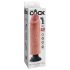 King Cock 10 - Bendable Suction Cup Vibrator (25cm) - Natural 