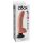 King Cock 9 - Flexible Vibrator with Base (26cm) - Natural 