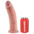 King Cock 10 - Large Suction Cup Dildo (25cm) - Natural 