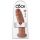 King Cock 10 - Large Suction Cup Dildo (25cm) - Dark Natural 