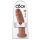 King Cock 10 - large suction cup dildo (25cm) - dark natural