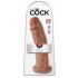 King Cock 10 - large suction cup dildo (25cm) - dark natural