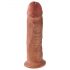 King Cock 10 - Large Suction Cup Dildo (25cm) - Dark Natural