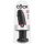 King Cock 10 - Large Suction Cup Dildo (25cm) - Black