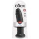 King Cock 10 - Large Suction Cup Dildo (25cm) - Black