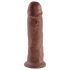 King Cock 10 - large suction cup dildo (25cm) - brown