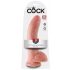 King Cock 9 - Large Suction Cup Dildo with Balls (9 Inches) - Natural 