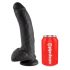 King Cock 9 - Large Suction Cup Dildo with Balls (9 inches) - Black 