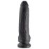 King Cock 9 - Large Suction Cup Dildo with Balls (9 inches) - Black 