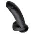 King Cock 9 - Large Suction Cup Dildo with Balls (9 inches) - Black 