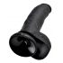 King Cock 9 - Large Suction Cup Dildo with Balls (9 inches) - Black 